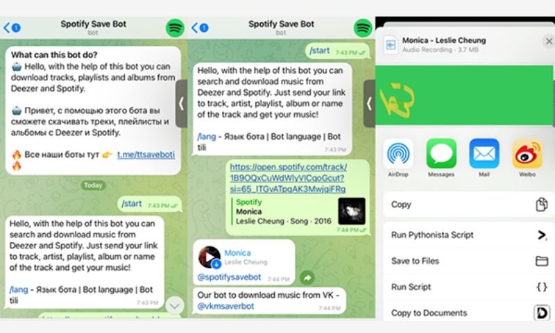 choose Save to Files | Convert Spotify Link to MP3