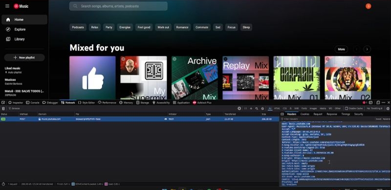 copy all raw headers | Transfer Spotify Playlists to YouTube Music