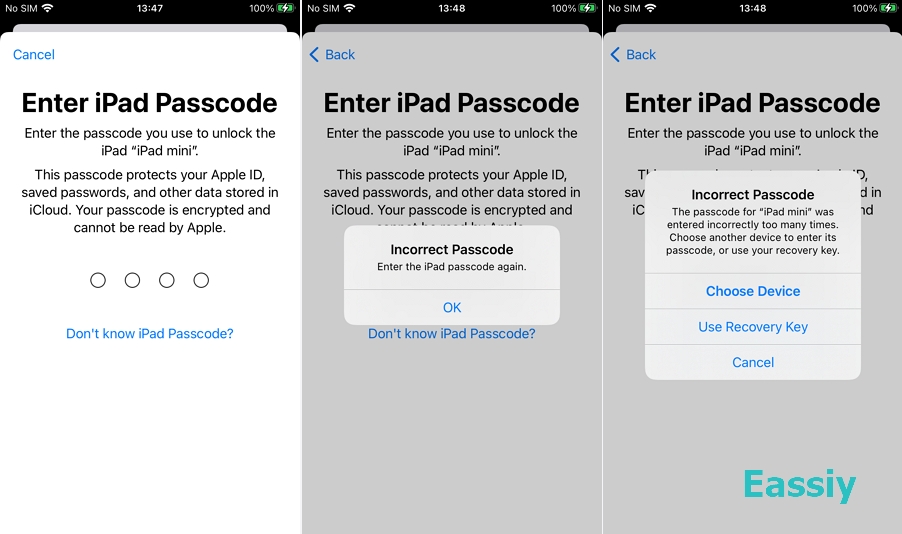 you will be required to enter the passcode for other devices