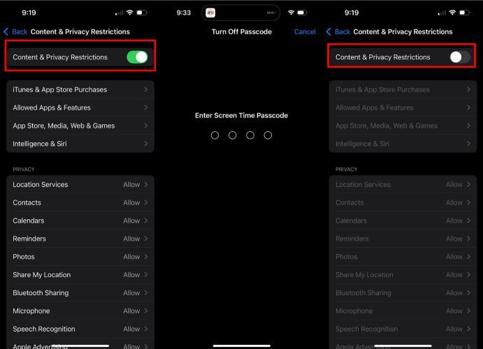 Face ID menu | Turn Off Biometrics on iPhone