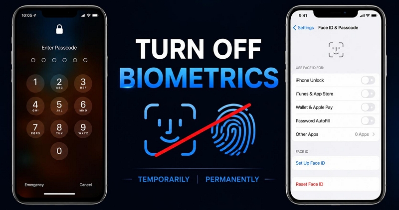 disable Face ID and Touch ID | Turn Off Biometrics on iPhone