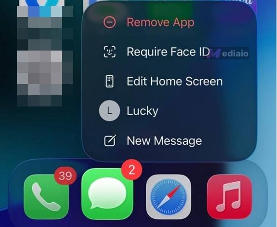 hold Messages app | Turn Off Face ID for Messages