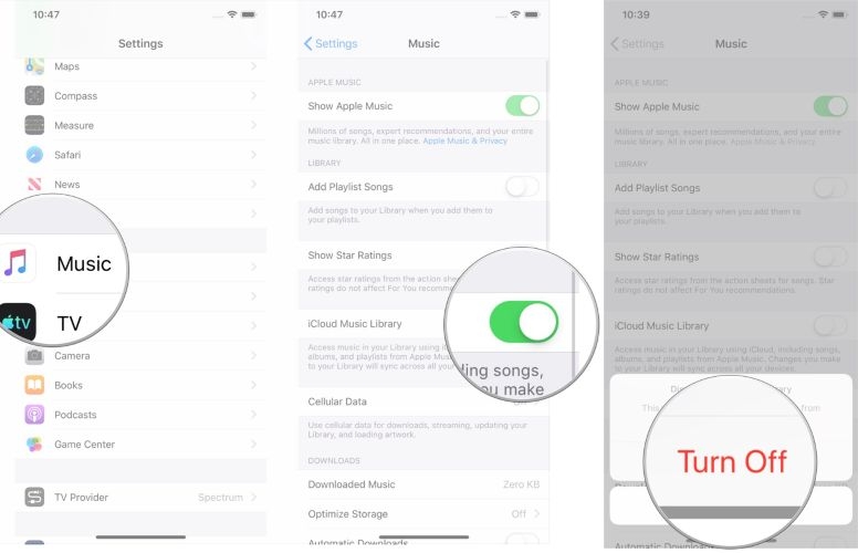disable iCloud Music Library | Turn off iCloud Music Library