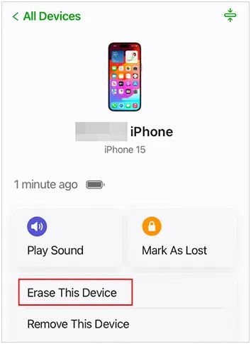 click Erase | Turn Off Security Delay on iPhone Without Waiting