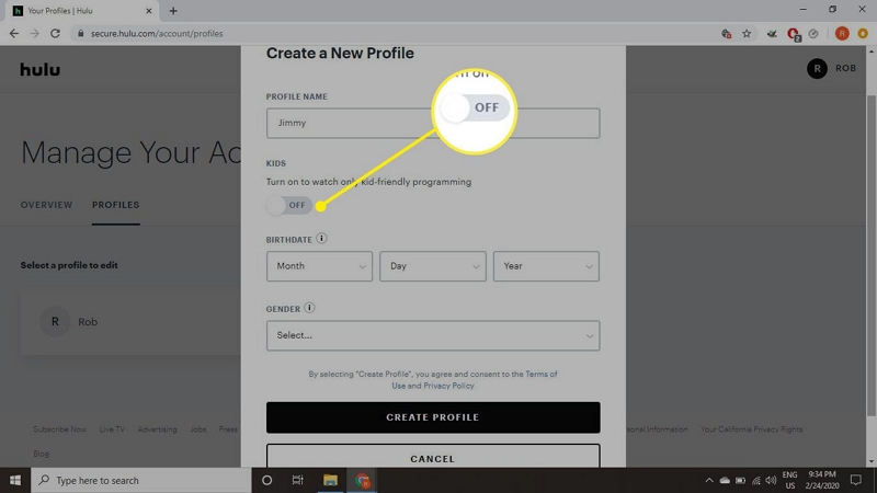 age restriction | hulu parental controls