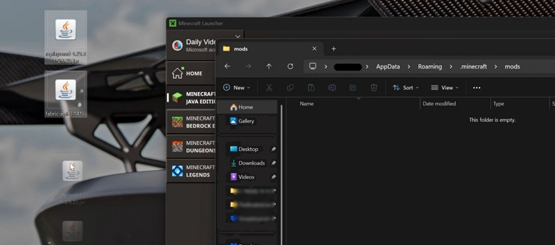 name folder as mods | Minecraft Recording Mods