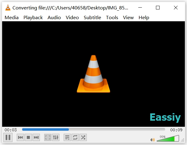 begin converting your iPhone video to MP4