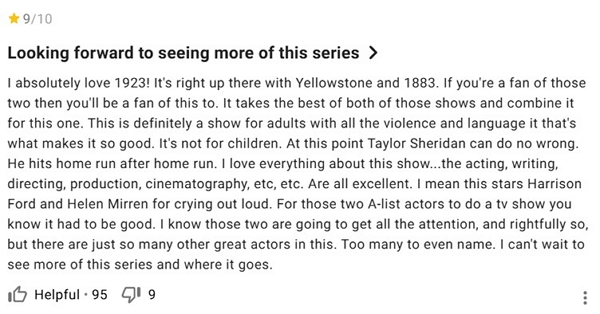 praising their storytelling | where to watch yellowstone