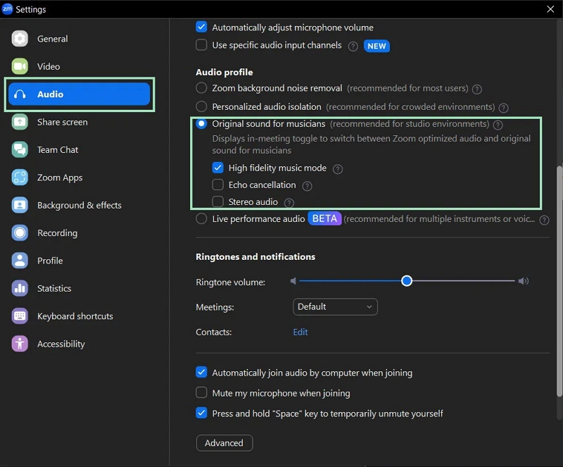 enable separate audio files | video zoom enhancer