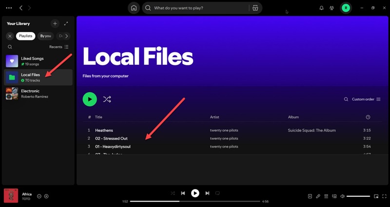 choose Local Files | Make Apple Music Dark Mode