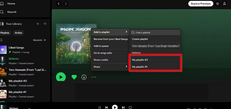 select playlist | Add Songs to Spotify Playlists