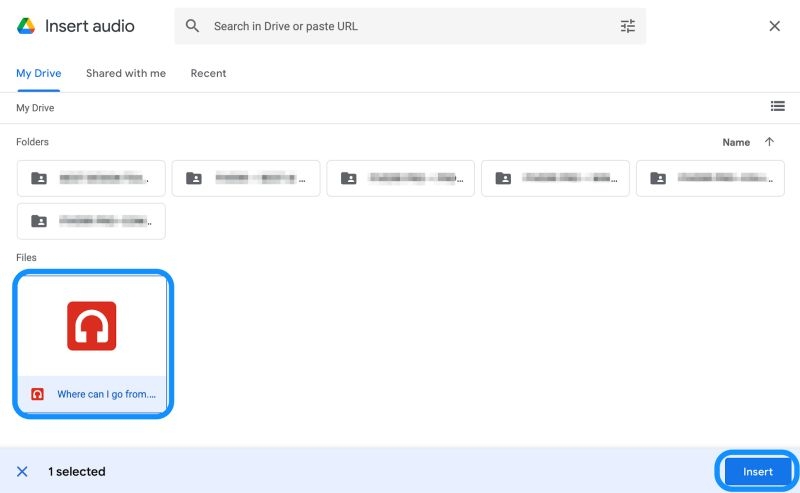 press Insert | Add YouTube Music to Google Slides