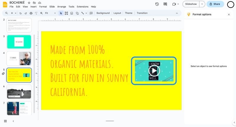 click on the video | Add YouTube Music to Google Slides