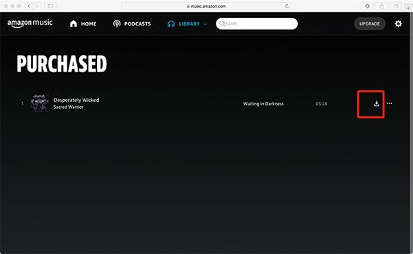 switch to Purchased | Where Does Amazon Music Download to