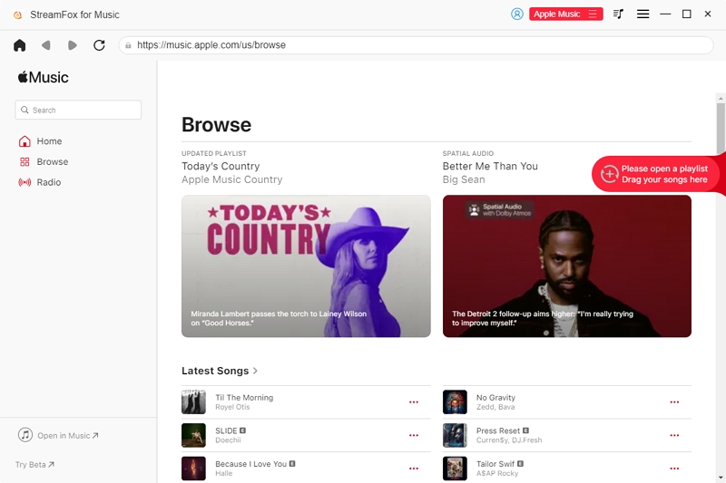 select songs to download | Sign out of Apple Music
