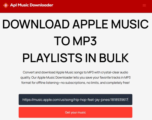 click Get your music | Apple Music Downloaders Online