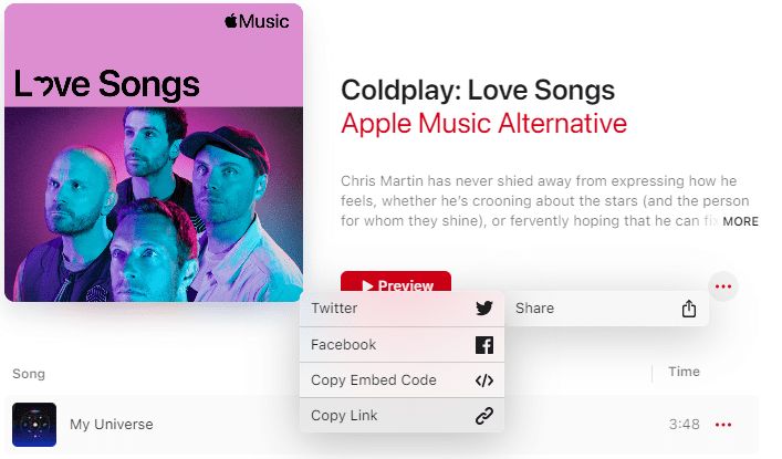 copy song link | Apple Music Downloaders Online
