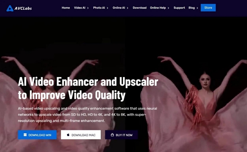 AVCLabs Video Enhancer AI | video tape enhancement software