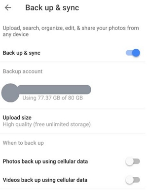 open the google photos | recover photos after factory reset android