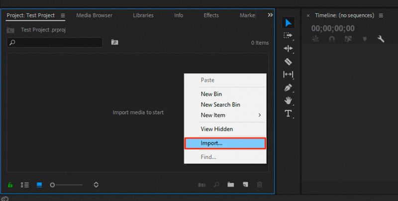 choose Import | Video Enhancement Software