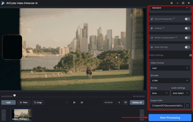 select enhancement mode | Video Enhancement Software