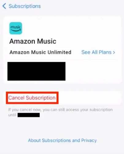 hit Cancel Subscription | Why Am I Being Charged for Amazon Music
