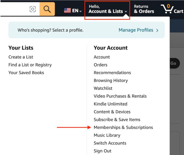 select Memberships & Subscriptions | Why Am I Being Charged for Amazon Music