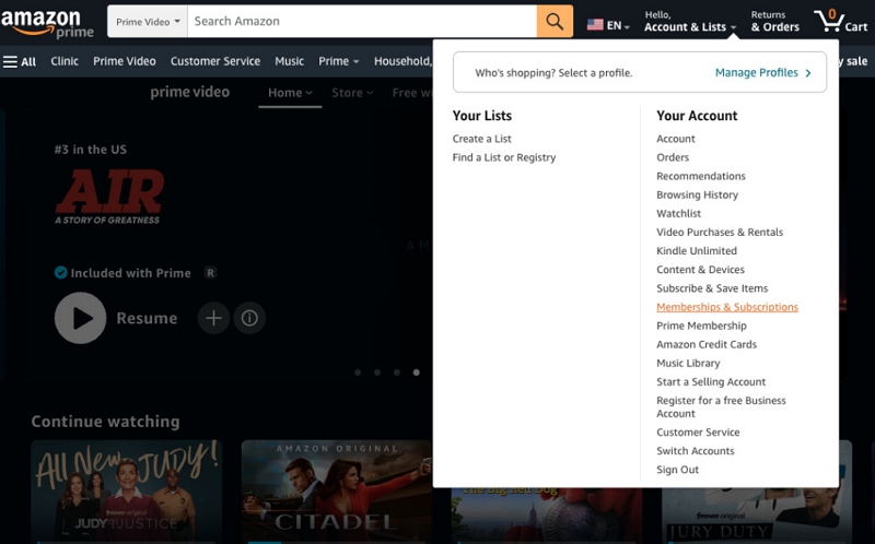 cancel subscription | how to cancel prime video channels