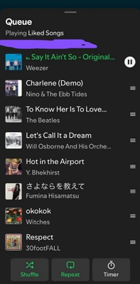 missing queue icon | Clear Queue on Spotify