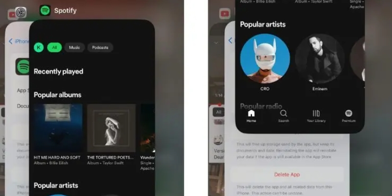 swipe up Spotify | Spotify Not Working on Android Auto