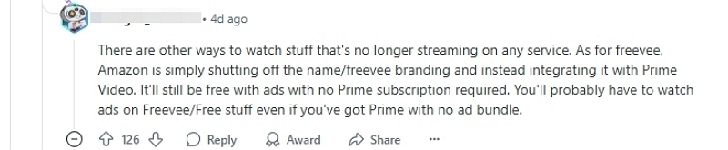 be free with ads | amazon freevee shutting down