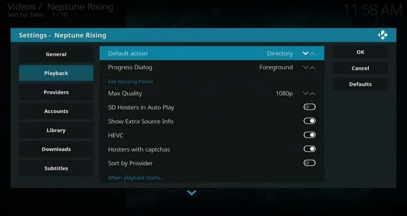 Default Action | how to download movies on kodi