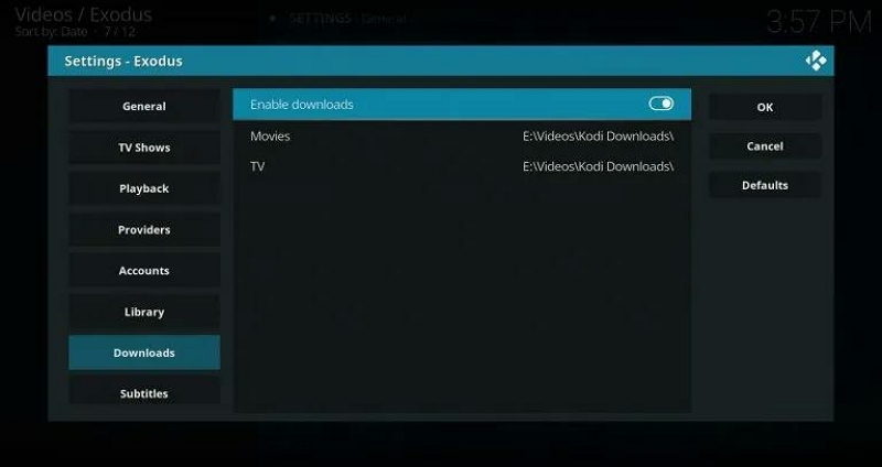 Enable Downloads | how to download movies on kodi