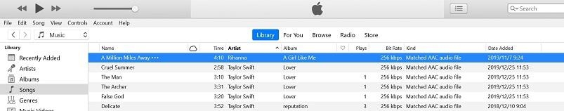 matched songs in iTunes | Convert Protected iTunes Store M4P to MP3