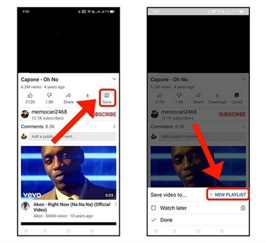 tap Add icon | Loop YouTube Videos