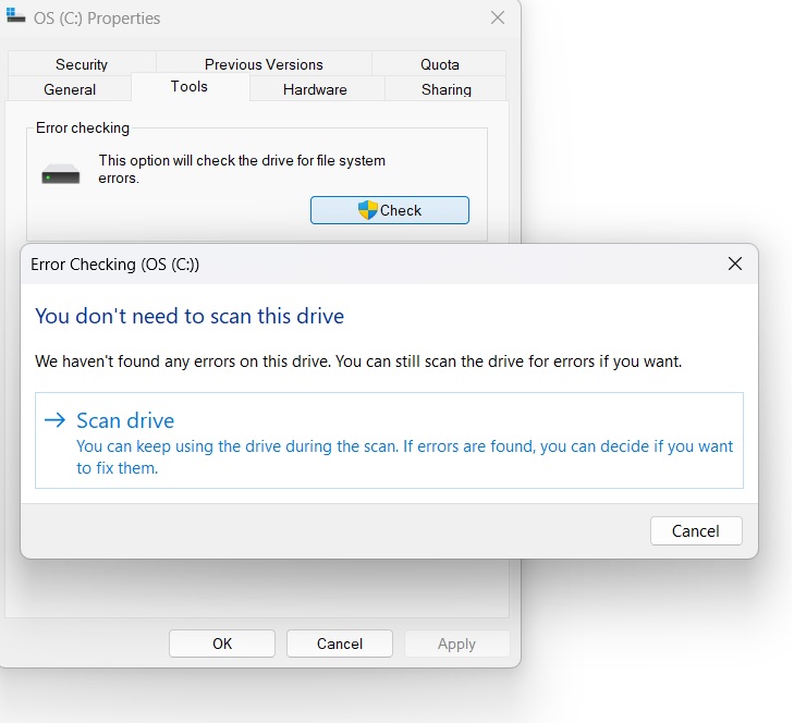 error checking | Disk Recovery