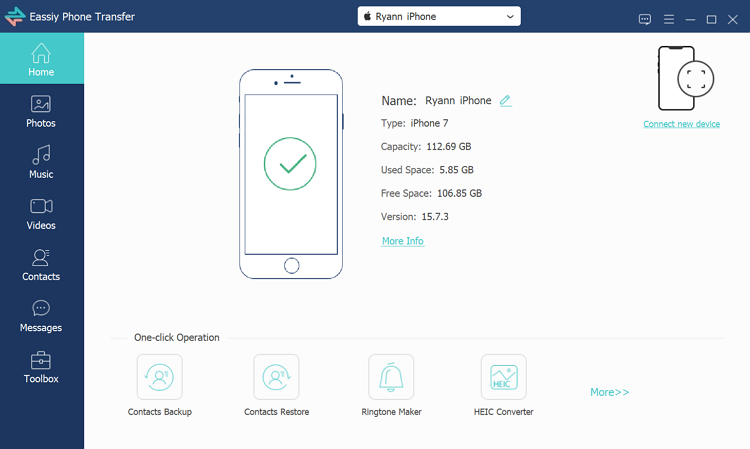 Eassiy phone transfer step 3 | How to Clear System Data on iPhone