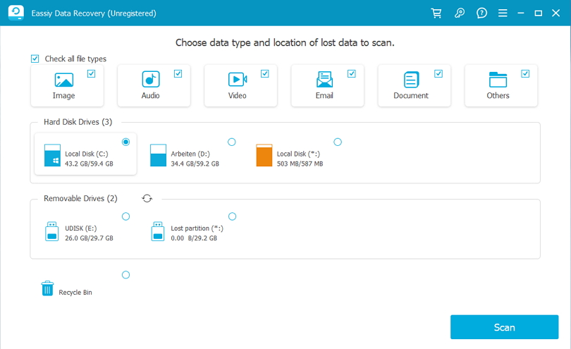 eassiy data recovery interface | Diskinternals Raid Recovery