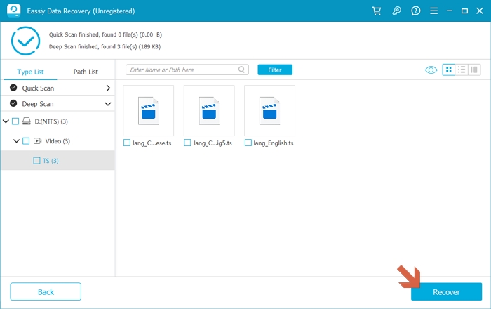 eassiy data recovery step 3 | Diskinternals Raid Recovery