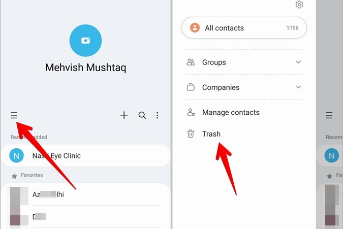 empty contacts trash step 2 | Empty Trash on Samsung Phone