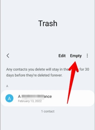 empty contacts trash step 3 | Empty Trash on Samsung Phone