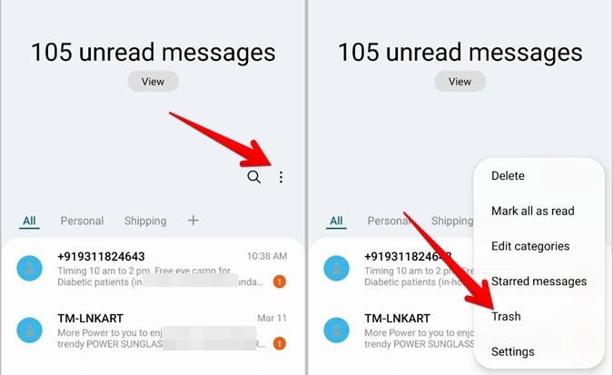 empty messages trash 2 | Empty Trash on Samsung Phone