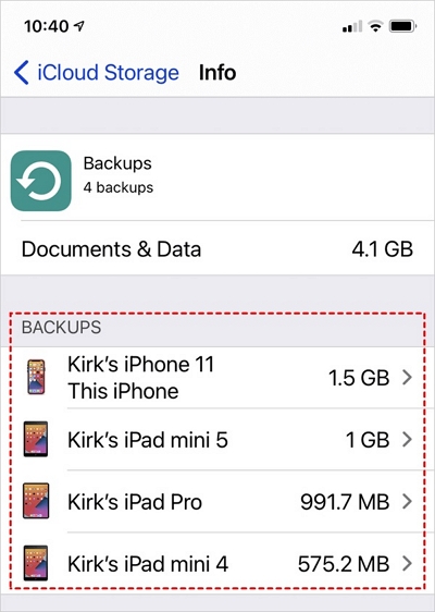 old backups | not enough iCloud storage but there is