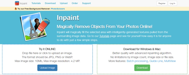 TheInpaint | text remover from image