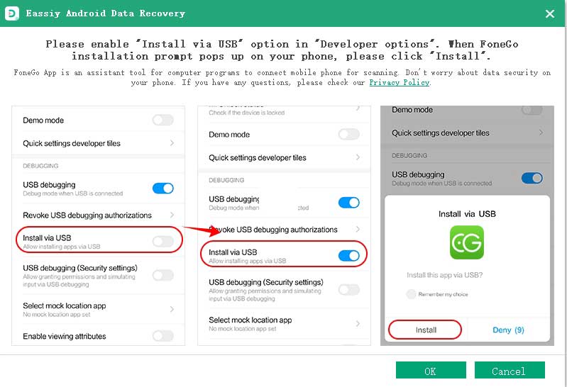 Eassiy android data recovery step 3 | How to Delete Other Storage on Android