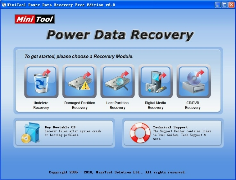 Minitool interface | HDD Recovery