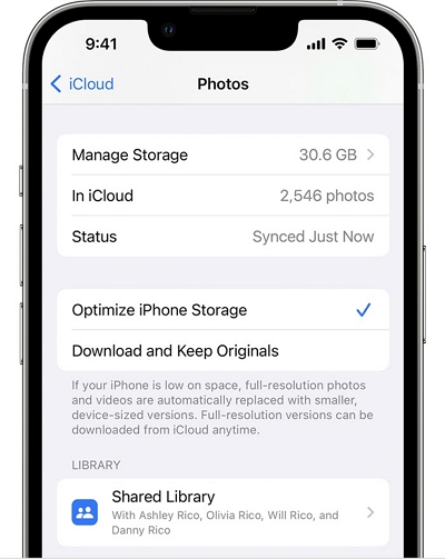 Optimize iPhone Storage | not enough iCloud storage but there is