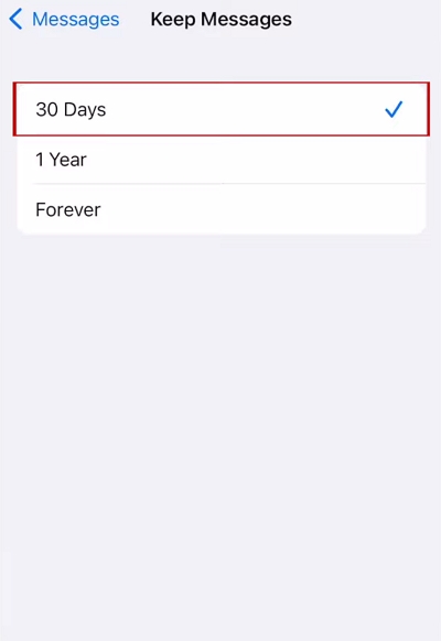 Keep Messages | Delete Large Attachments on iPhone