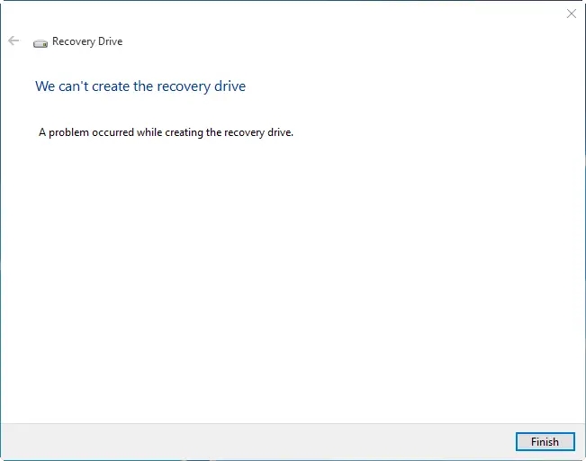 recovery drive warning 1 | Disk Recovery