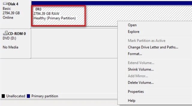 Raw partition | Disk Recovery